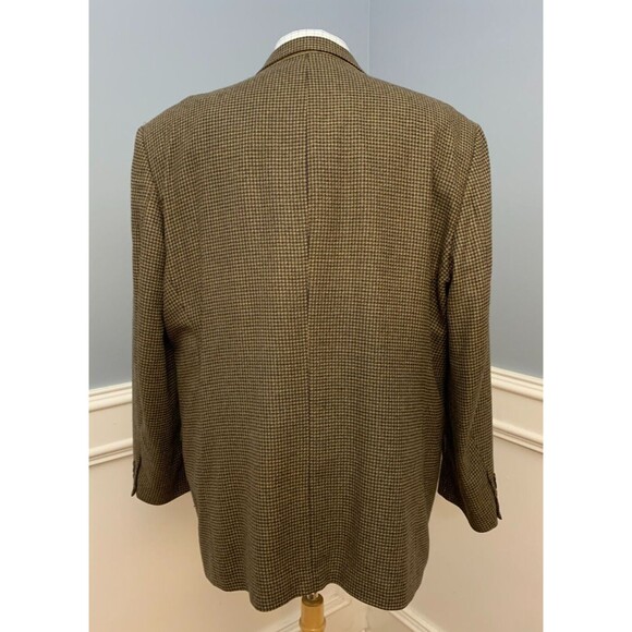 Lana Moda Silk Wool Blazer Mens 48L Tweed Houndstooth Jacket Sportcoat - Picture 3 of 10